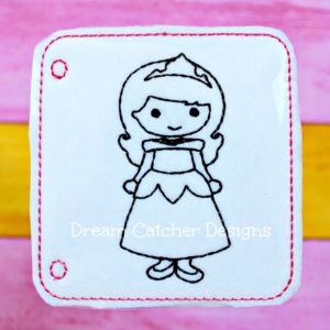 In The Hoop Audrey Inspired Princess Coloring Page Embroidery Design