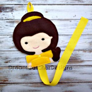 In The Hoop Bella Princess Inspired Bow Holder Felt Embroidery Design