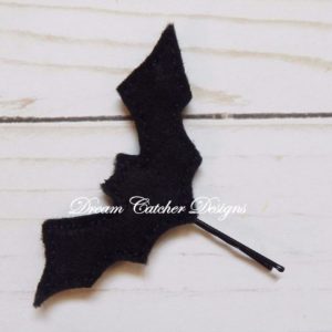 In The Hoop Bat Bobby Pin Felt Embroidery Design