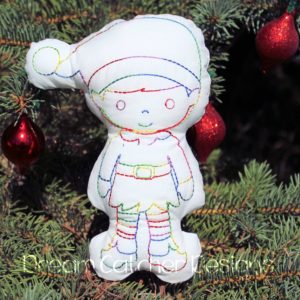 In The Hoop Boy Elf Coloring Doodle It Embroidery Design