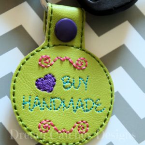 In The Hoop Buy Handmade Key Fob Keychain Felt Embroidery Design