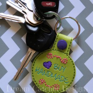 In The Hoop Buy Handmade Key Fob Keychain Felt Embroidery Design