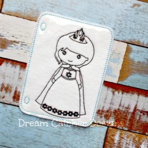 In The Hoop Elna Inspired Princess Coloring Page Embroidery Design