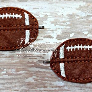 In The Hoop Football Sports Bobby Pin Felt Embroidery Design