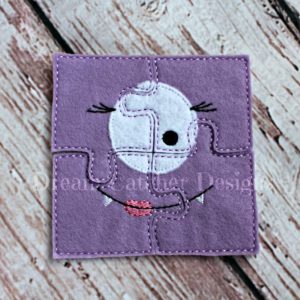 In The Hoop Girly Monster Felt Puzzle Embroidery Design