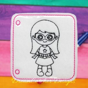In The Hoop Robot Hero Inspired Coloring Page Embroidery Design