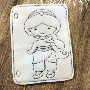 In The Hoop Jazzy Inspired Princess Coloring Page Embroidery Design