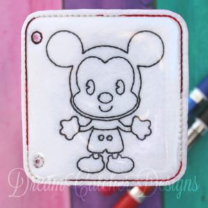 In The Hoop Michael Mouse Coloring Page Embroidery Design