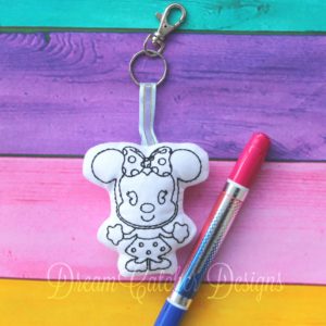 In The Hoop Mona Mouse Coloring Doodle It Embroidery Design