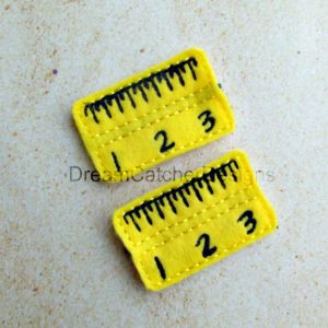 In The Hoop Ruler Bobby Pin Felt Embroidery Design