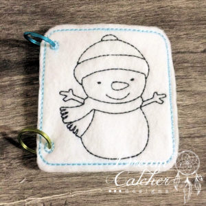 In The Hoop Snowman Coloring Page Embroidery Design