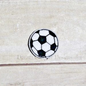 In The Hoop Soccer Ball Bobby Pin Felt Embroidery Design