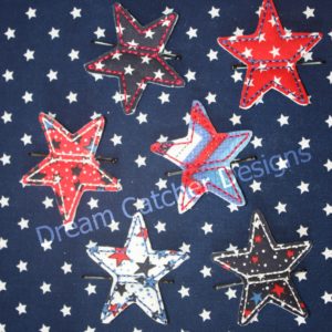 In The Hoop Star Bobby Pin Felt Embroidery Design