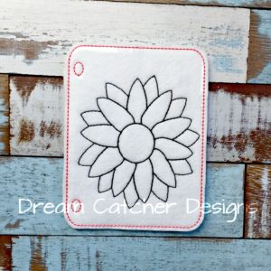 In The Hoop Sun Flower Coloring Page Embroidery Design