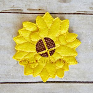 In The Hoop Sun Flower Felt Puzzle Embroidery Design
