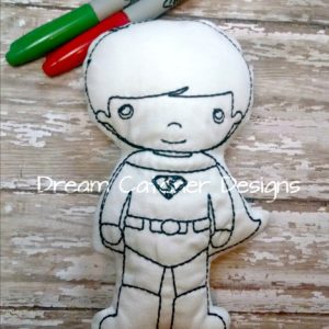 In The Hoop Super Boy Hero Inspired Coloring Doodle It Embroidery Design