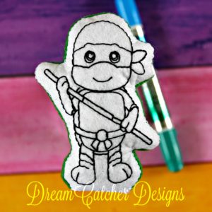 In The Hoop Warrior Turtle 2 Hero Inspired Coloring Doodle It Embroidery Design