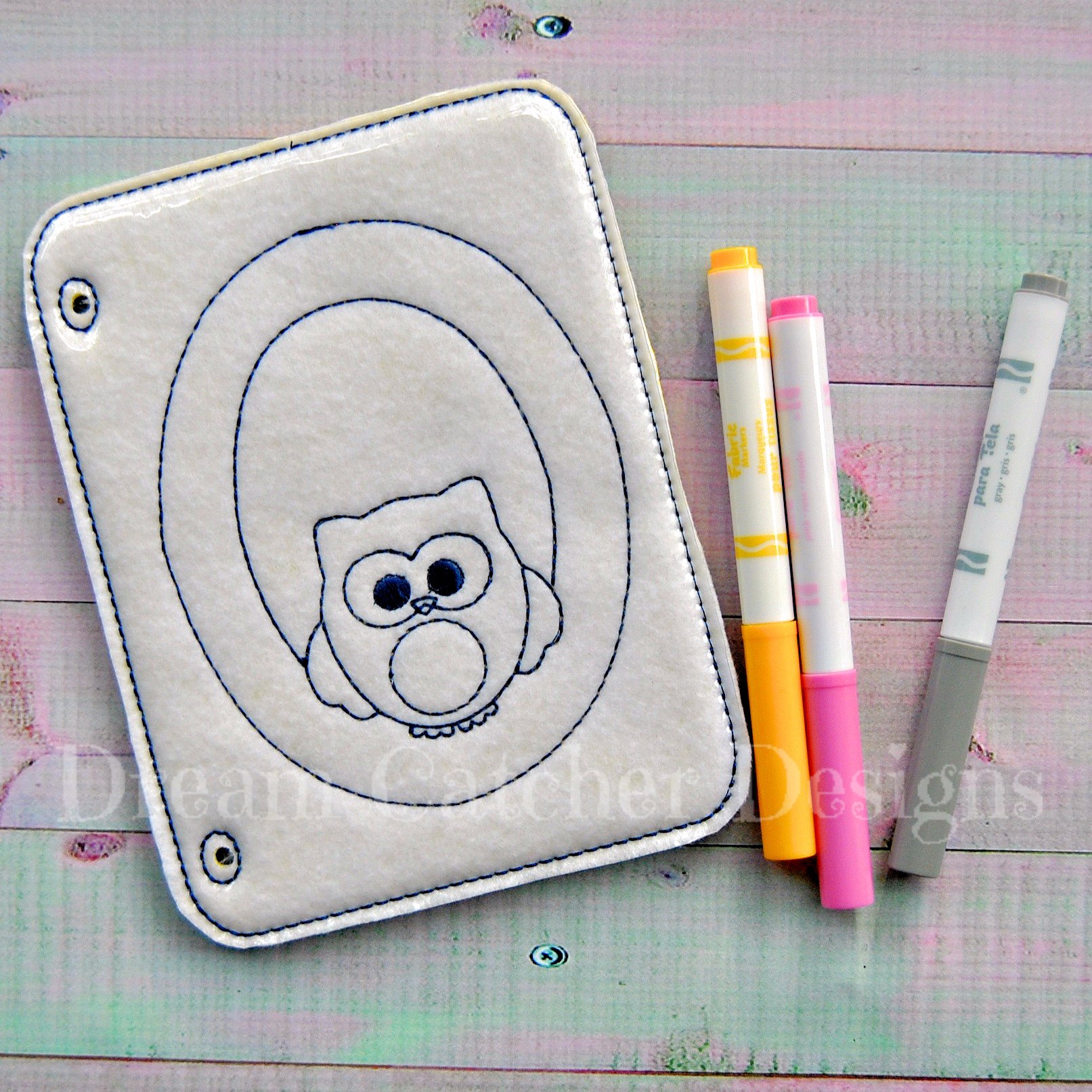 In The Hoop Autograph Book Cover Coloring Page Embroidery Design - The  Creative Frenzy