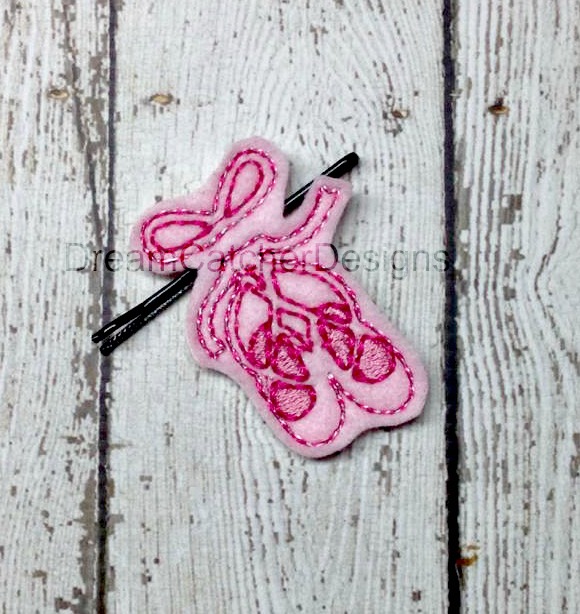 In The Hoop Ballet Bobby Pin Felt Embroidery Design The Creative Frenzy