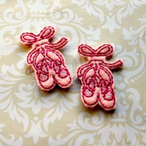 In The Hoop Ballet Bobby Pin Felt Embroidery Design