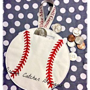 In The Hoop Baseball Softball Sport Felt Bank Embroidery Design