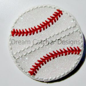 In The Hoop Sports Baseball Bobby Pin Felt Embroidery Design