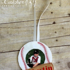 In The Hoop Baseball Softball Picture Frame Embroidery Design