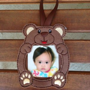 In The Hoop Bear Animal Picture Frame Embroidery Design