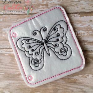 In The Hoop Butterfly Coloring Page Embroidery Design