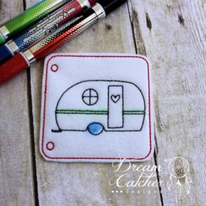 In The Hoop Camper Coloring Page Embroidery Design
