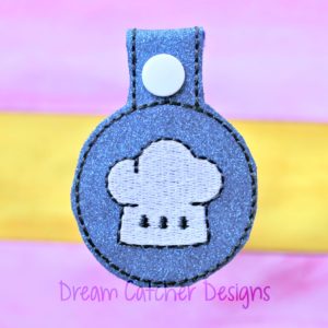 In The Hoop Chef Key Fob Keychain Felt Embroidery Design