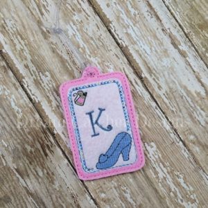 In The Hoop Shoe Cindy Princess Felt Luggage Tag Embroidery Design