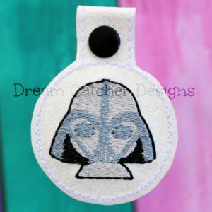 In The Hoop Dee Vee Space Villain Key Fob Keychain Felt Embroidery Design