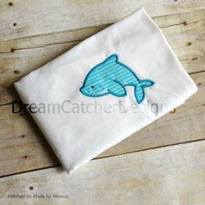 Dolphin Applique Embroidery Design