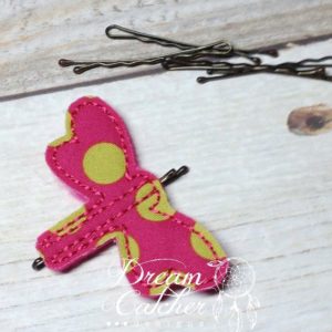 In The Hoop Dragon Fly Bobby Pin Felt Embroidery Design