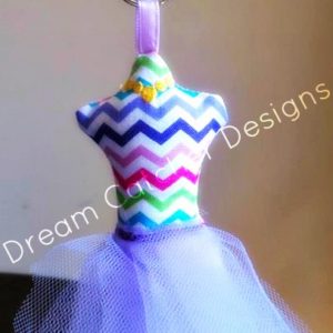 In The Hoop Dress Form Pincushion with TUTU Product Display Stuffed Stuffie Embroidery Design