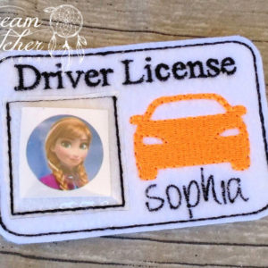 In The Hoop Felt Driver’s License Pretend Play Embroidery Design