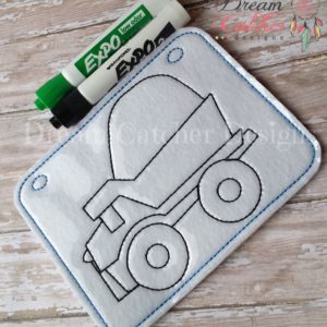 In The Hoop Dump Truck Coloring Page Embroidery Design