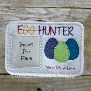 In The Hoop Felt Egg Hunter License Pretend Play Embroidery Design