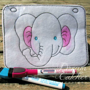 In The Hoop Elephant Coloring Page Embroidery Design