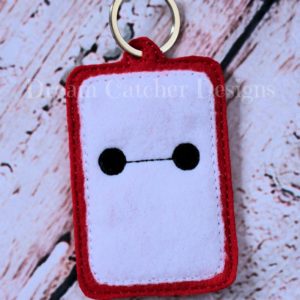 In The Hoop Eyes Hero Felt Luggage Tag Embroidery Design