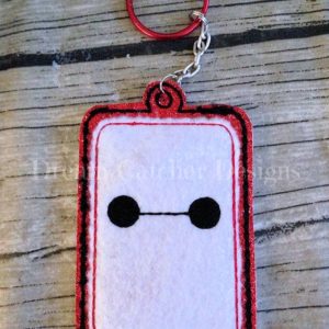 In The Hoop Eyes Hero Felt Luggage Tag Embroidery Design