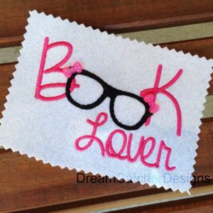 Book Lover Filled Embroidery Design