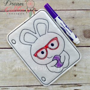 In The Hoop Geeky Easter Bunny Coloring Page Embroidery Design