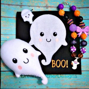Halloween Ghost Applique Embroidery Design