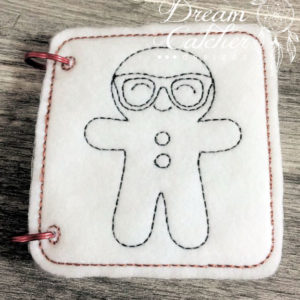 In The Hoop Geeky Ginger Boy Coloring Page Embroidery Design