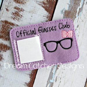 In The Hoop Felt Glasses Club Boy and Girl License Pretend Play Embroidery Design