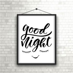 Good Night Face SVG PNG Cutting File Design