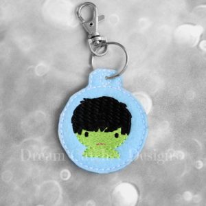 In The Hoop Hank Hero Key Fob Keychain Felt Embroidery Design