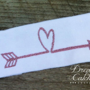 Heart Arrow Filled Embroidery Design